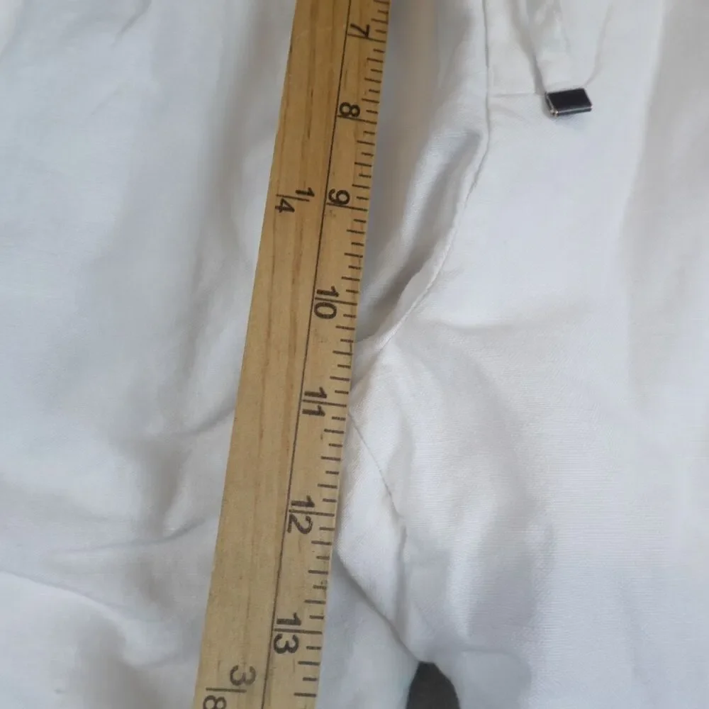 Murano Pants Mens 38 White Linen Blend Baird Mcnutt Lucas Fit Drawstring